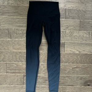 Lululemon wunder under leggings- black grey ombré